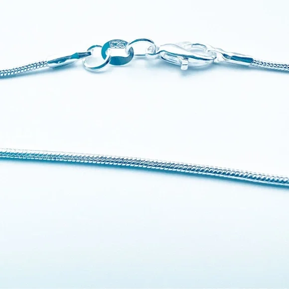 Turquoise Pendant Necklace Sterling Silver 925 Vintage Style Pear New - Picture 4 of 6